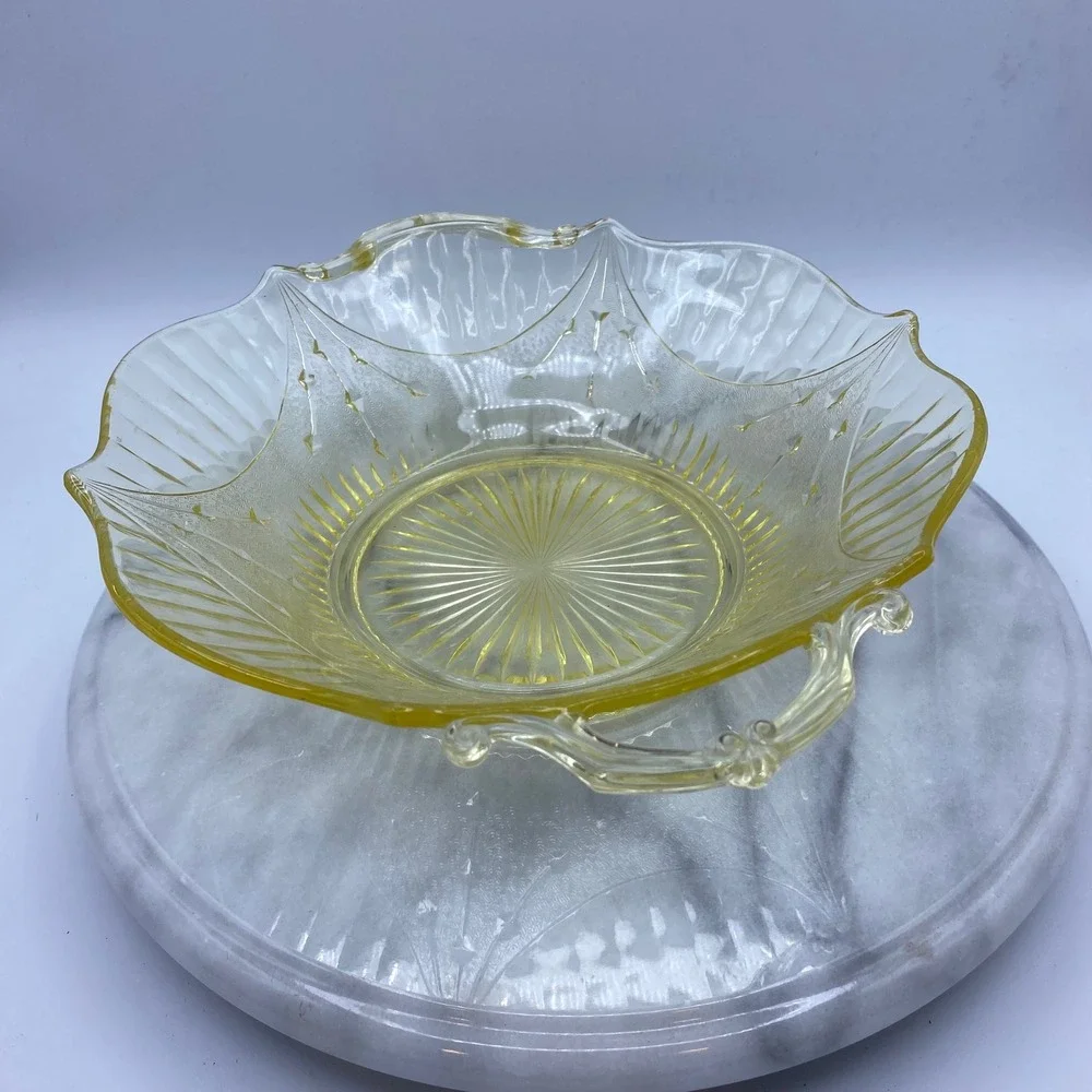 Yellow Federal/Depression Glass 9.5